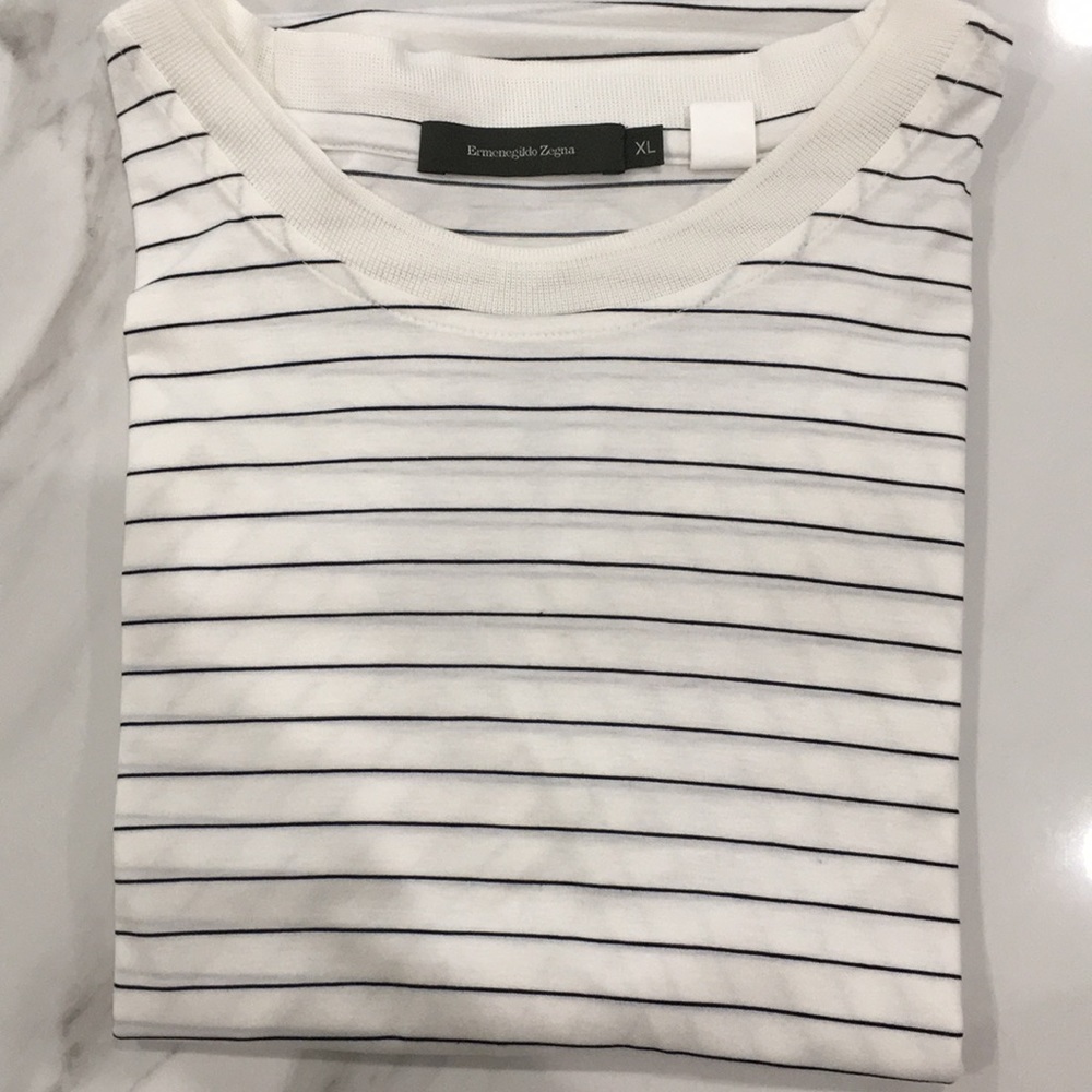 Ermenegildo Zegna white with black shirt